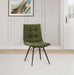 Aiken Fabric Upholstered Dining Side Chair Saddle Forest Green (Set of 4)