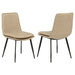 Ortega Upholstered Dining Side Chair Tan (Set of 2)