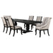Phelps 7-piece Rectangular Dining Table Set Distressed Noir