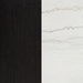 Averill 72-inch Rectangular White Marble Top Dining Table Coffee Bean