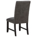 Averill 7-piece White Marble Top Dining Set Dark Grey and Coffee Bean