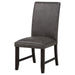 Averill Faux Leather Upholstered Dining Side Chair Dark Grey (Set of 2)