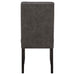 Averill Faux Leather Upholstered Dining Side Chair Dark Grey (Set of 2)
