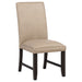 Averill Faux Leather Upholstered Dining Side Chair Tan (Set of 2)