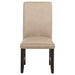 Averill Faux Leather Upholstered Dining Side Chair Tan (Set of 2)