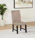 Averill Faux Leather Upholstered Dining Side Chair Tan (Set of 2)