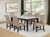 Averill Faux Leather Upholstered Dining Side Chair Tan (Set of 2)