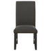 Berning Fabric Upholstered Parson Side Chair Charcoal Grey (Set of 2)
