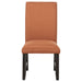 Berning Fabric Upholstered Parson Side Chair Salmon Orange (Set of 2)