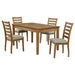 Atwood 5-piece Rectangular Wood Dining Set Warm Brown
