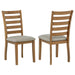 Atwood Wood Dining Side Chair Upholstered Seat Warm Brown