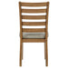 Atwood Wood Dining Side Chair Upholstered Seat Warm Brown