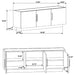 Dennis 3-door Marble Top Sideboard Buffet Tobacco Grey