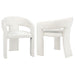 Carlow Upholstered Dining Arm Chair White (Set of 2)