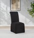 Shawna Upholstered Skirted Side Chair Black (Set of 2)