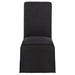 Shawna Upholstered Skirted Side Chair Black (Set of 2)