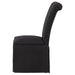 Shawna Upholstered Skirted Side Chair Black (Set of 2)