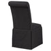 Shawna Upholstered Skirted Side Chair Black (Set of 2)