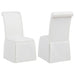Shawna Upholstered Skirted Side Chair White (Set of 2)