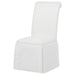 Shawna Upholstered Skirted Side Chair White (Set of 2)