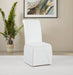 Shawna Upholstered Skirted Side Chair White (Set of 2)