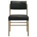 Kehoe Upholstered Dining Side Chair Black and Natural Oak (Set of 2)