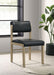Kehoe Upholstered Dining Side Chair Black and Natural Oak (Set of 2)
