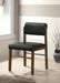 Kehoe Upholstered Dining Side Chair Black and Walnut (Set of 2)