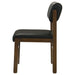 Kehoe Upholstered Dining Side Chair Black and Walnut (Set of 2)
