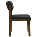 Kehoe Upholstered Dining Side Chair Black and Walnut (Set of 2)