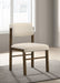 Kehoe Upholstered Dining Side Chair Cream and Walnut (Set of 2)