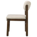 Kehoe Upholstered Dining Side Chair Cream and Walnut (Set of 2)