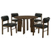 Strouse 5-piece Dining Set Black and Walnut