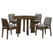 Strouse 5-piece Dining Set Grey and Walnut