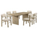 Decker 7-piece 82-inch Rectangular Dining Set Cream and Natural Oak