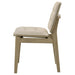 Redbridge Velvet Upholstered Side Chair Cream and Natural Oak (Set of 2)