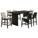 Decker 7-piece 70-inch Rectangular Counter Height Dining Set Cream and Black