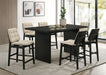 Decker 7-piece 70-inch Rectangular Counter Height Dining Set Cream and Black