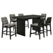 Decker 7-piece 70-inch Rectangular Counter Height Dining Set Grey and Black