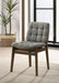 Redbridge Velvet Upholstered Side Chair Grey and Walnut (Set of 2)