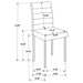 Garza 5-piece Rectangular Dining Table Greige Oak