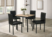 Garza Upholstered Dining Side Chair Black (Set of 4)