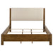 Adderley California King Wood Panel Bed Cream and Warm Brown