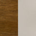 Adderley Queen Wood Panel Bed Cream and Warm Brown