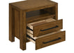 Adderley 2-drawer Nightstand Bedside Table Warm Brown