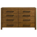 Adderley 8-drawer Bedroom Dresser Cabinet Warm Brown