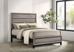 Valen Wood Full Panel Bed Light Taupe