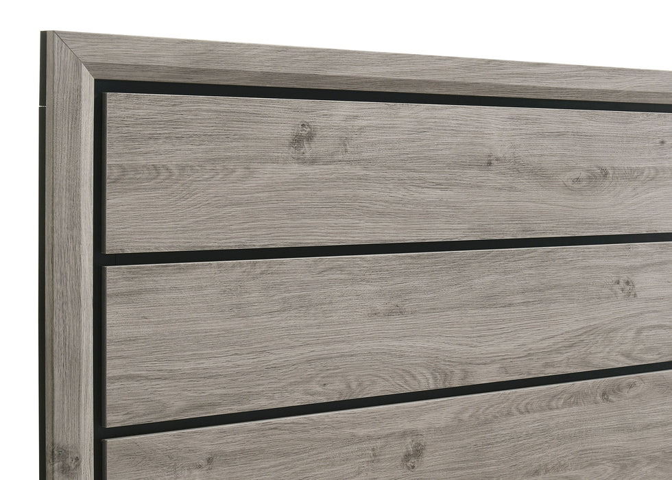 Valen Wood Full Panel Bed Light Taupe
