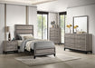 Valen Wood Twin Panel Bed Light Taupe