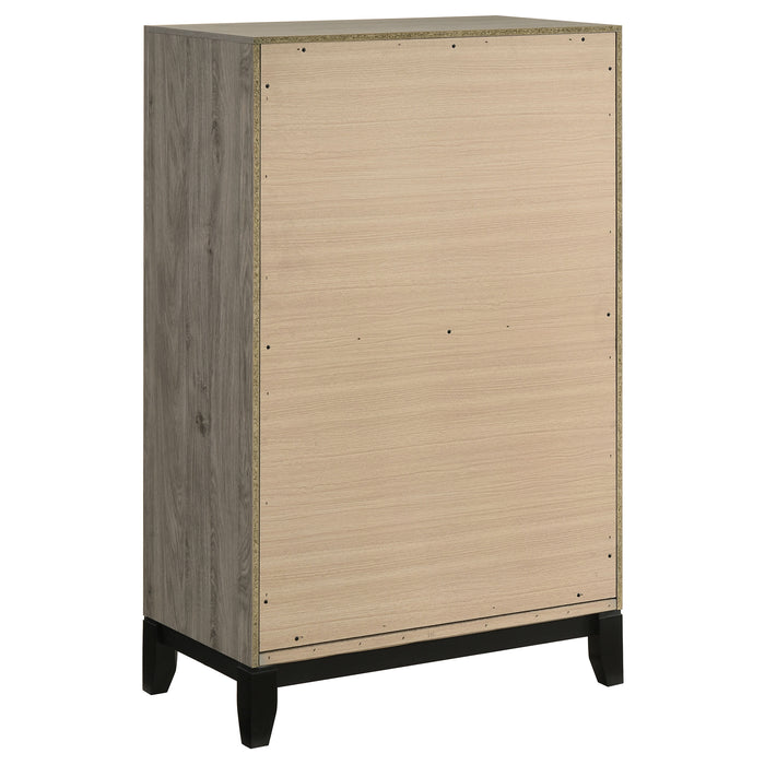 Valen Five-piece Twin Bedroom Set Light Taupe